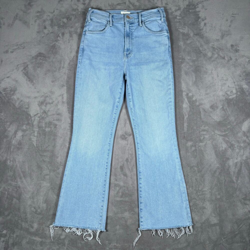 MOTHER Lil’ Hustler Ankle Fray Jeans Women’s Size 27 Light Wash Blue